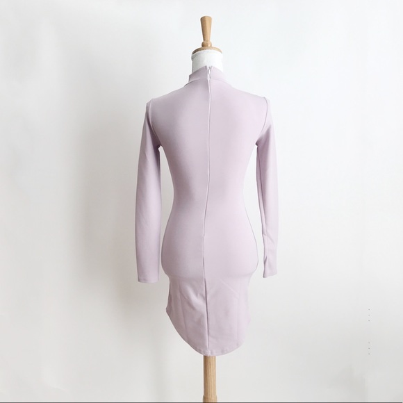 NWT Misguided Lilac Choker Neck Bodycon Dress - Picture 4 of 8